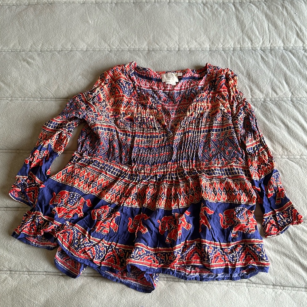 Anthropologie blouse, great condition, 2 (fits like S/M)